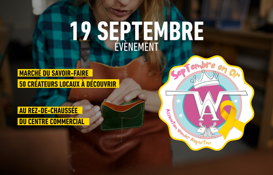 L'association Wonder Augustine revient à Lillenium, centre commercial à Lille, pour un nouveau marché des créateur Samedi 19 Septembre.