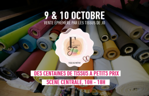 Grande vente de tissus à Lillenium, centre commercial à Lille, organisée par les Fabuleux Tissus